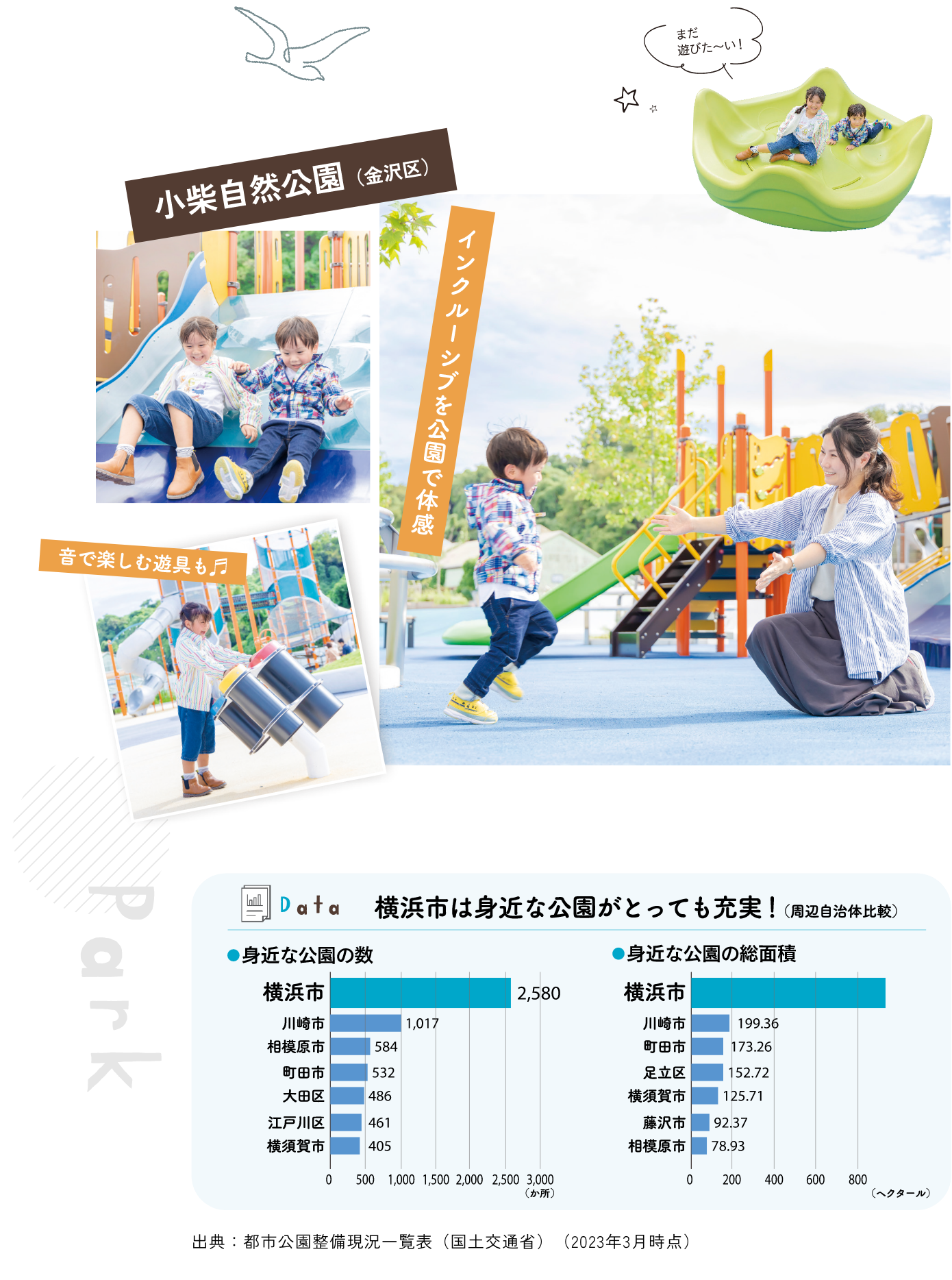 小柴自然公園｜インクルーシブを公園で体験　音で楽しむ遊具も