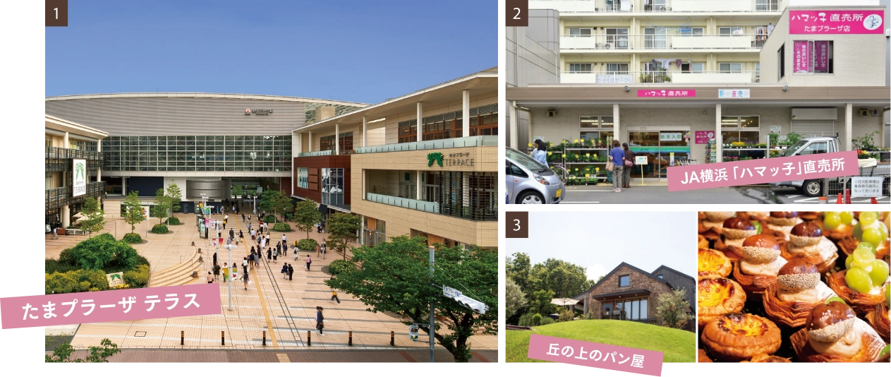 たまプラーザテラス、JA横浜「ハマッチ」直売所、丘の上のパン屋の写真