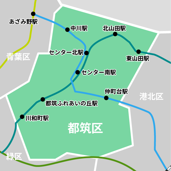 都筑区地図