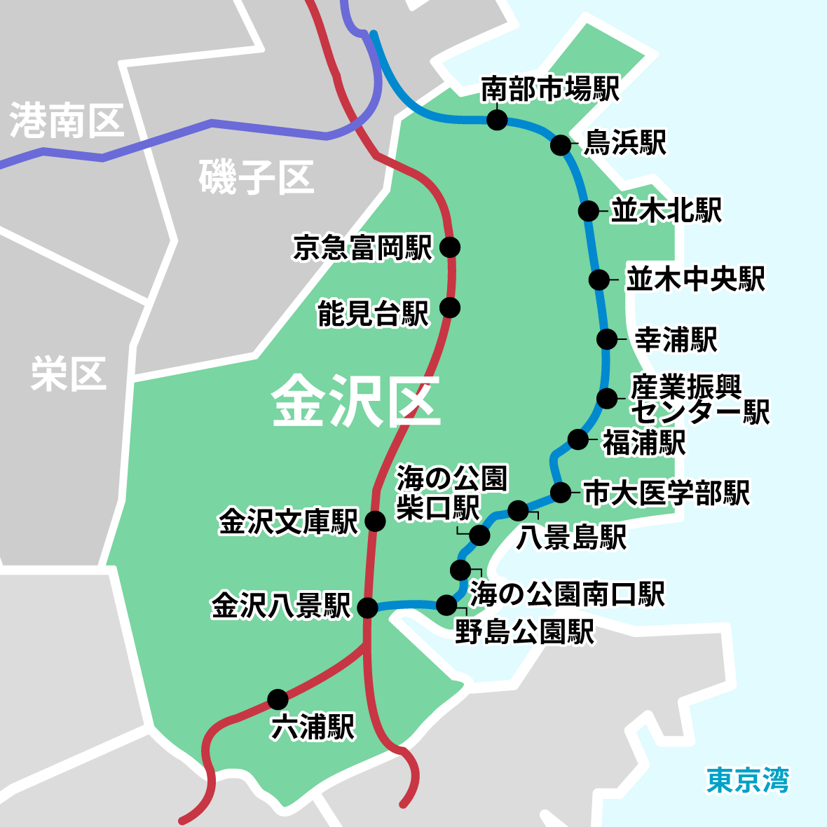金沢区地図